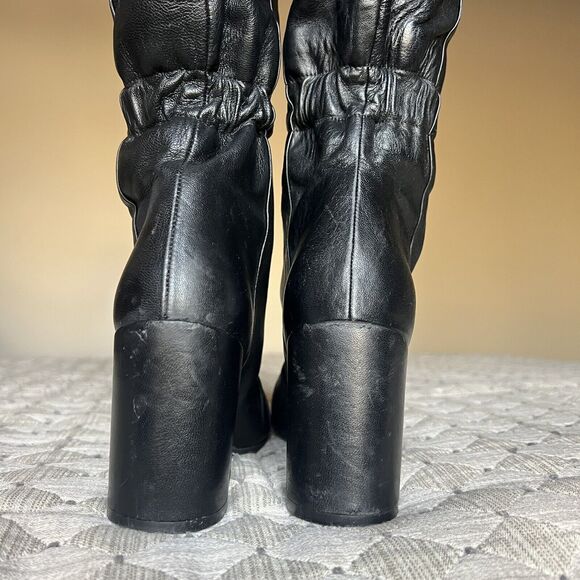 Zadig & Voltaire Paris Glimmer Black Leather Tall Heeled Boots Women 5.5 EU 36 - Picture 11 of 16